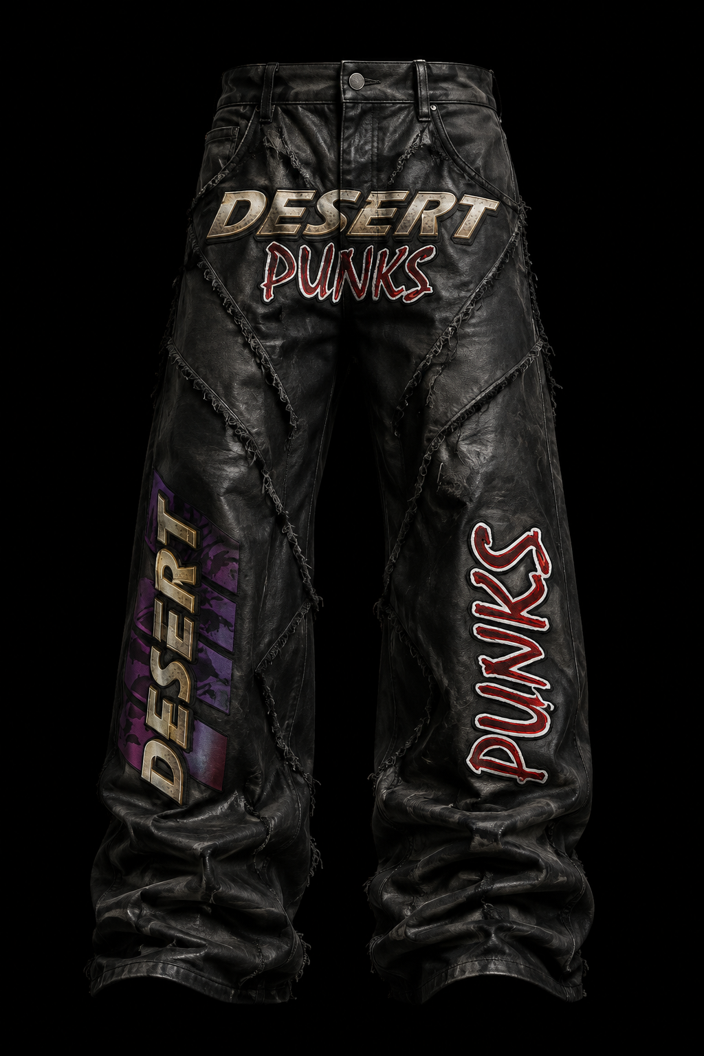 Desert Punks Coated Denim Pants